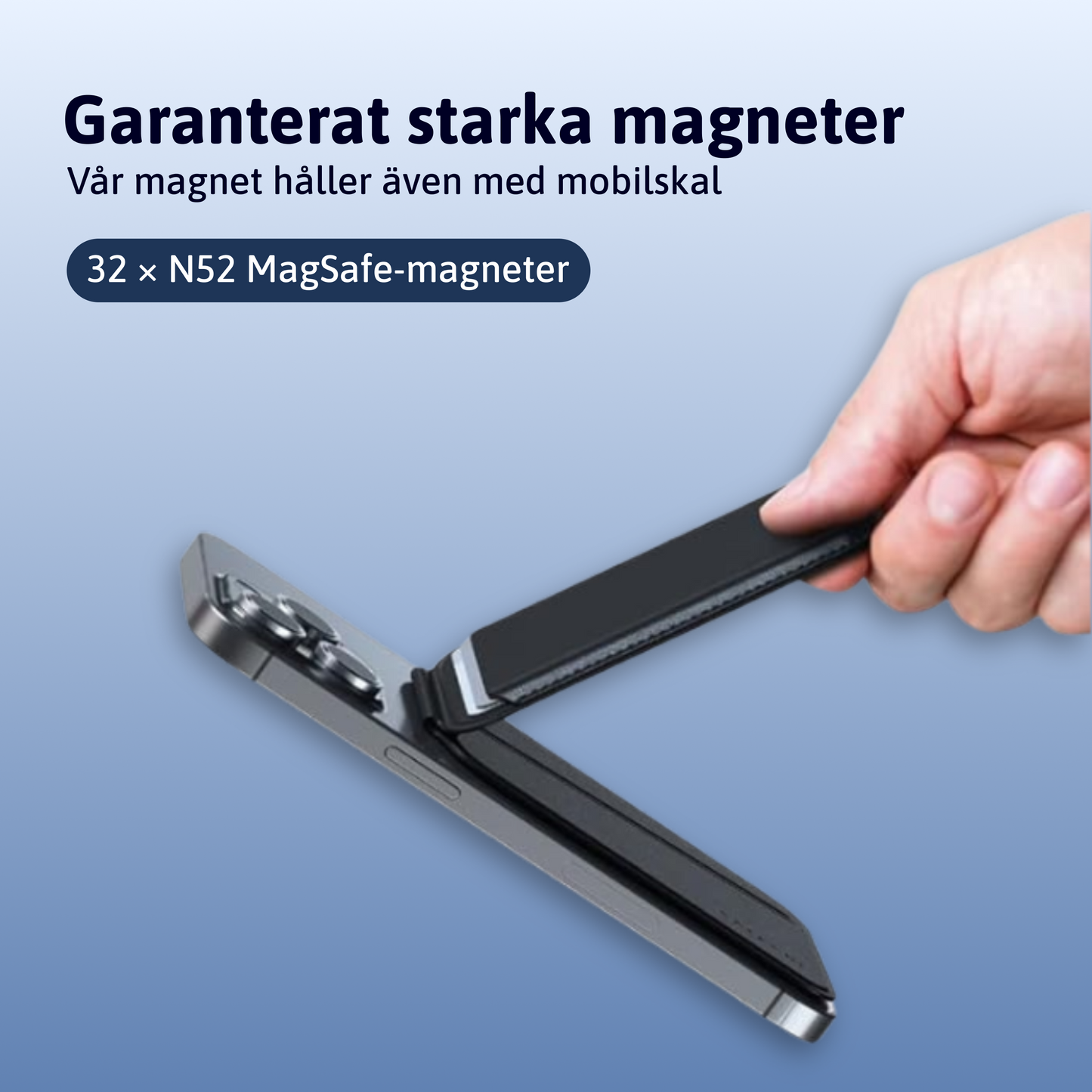 Vikbar plånbok i läder
