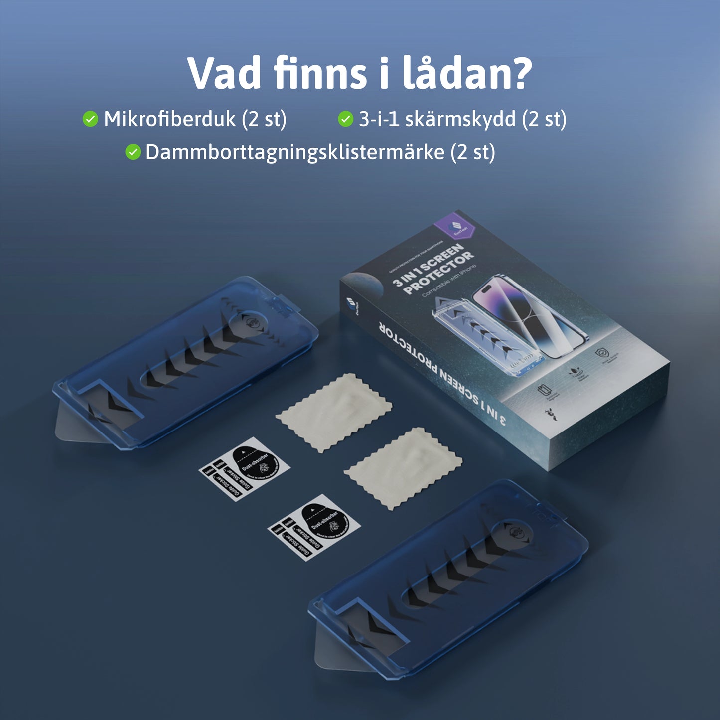 3-i-1 Skärmskydd - iPhone