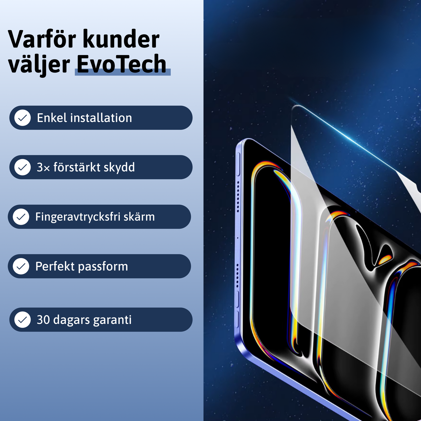 3-i-1 Skärmskydd iPad